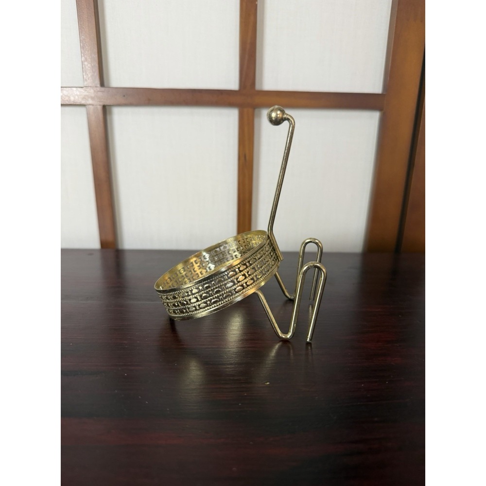 Vintage Chip And Dip Bracket Only Metal Gold Color Replacement Anchor Hocking